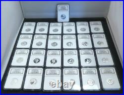 CHINA 2007 3 Yuan Silver Panda 25th Aniv Comp. Set NGC PF69 ULTRA CAMEO 25 Coins