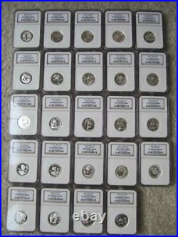 CHINA 2007 3 Yuan Silver Panda 25th Aniv Comp. Set NGC PF69 ULTRA CAMEO 25 Coins