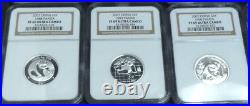 CHINA 2007 3 Yuan Silver Panda 25th Aniv Comp. Set NGC PF69 ULTRA CAMEO 25 Coins