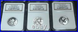 CHINA 2007 3 Yuan Silver Panda 25th Aniv Comp. Set NGC PF69 ULTRA CAMEO 25 Coins
