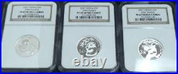 CHINA 2007 3 Yuan Silver Panda 25th Aniv Comp. Set NGC PF69 ULTRA CAMEO 25 Coins