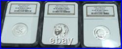 CHINA 2007 3 Yuan Silver Panda 25th Aniv Comp. Set NGC PF69 ULTRA CAMEO 25 Coins