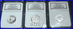 CHINA 2007 3 Yuan Silver Panda 25th Aniv Comp. Set NGC PF69 ULTRA CAMEO 25 Coins