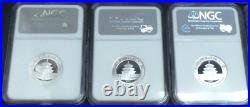 CHINA 2007 3 Yuan Silver Panda 25th Aniv Comp. Set NGC PF69 ULTRA CAMEO 25 Coins