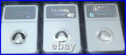 CHINA 2007 3 Yuan Silver Panda 25th Aniv Comp. Set NGC PF69 ULTRA CAMEO 25 Coins