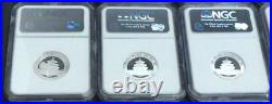 CHINA 2007 3 Yuan Silver Panda 25th Aniv Comp. Set NGC PF69 ULTRA CAMEO 25 Coins