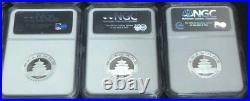 CHINA 2007 3 Yuan Silver Panda 25th Aniv Comp. Set NGC PF69 ULTRA CAMEO 25 Coins