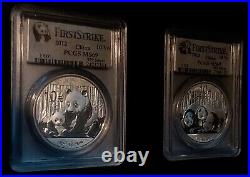CHINA 2012-2015 999 SILVER 10Y Panda PCGS 1st Strike MS69 4 Coin Box Set withCOA
