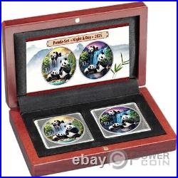 CHINA PANDA Night and Day Set Silver Coins 10 Yuan China 2025