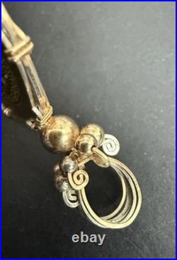 CHINESE COIN SET COIN CHARM PENDANT WRAPED IN 10k GOLD WIRE