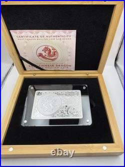 CHINESE DRAGON 2025 Premium Set 1 oz Silver Coin & 2 oz Silver Bar China MDM