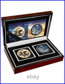 CHINESE DRAGON Day & Night Set 2x 30g Silver Coin 10 Yuan China 2026