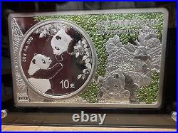 CHINESE PANDA 40th Anniversary Silver Set Coin 2 Oz + 30g Bar China 2023