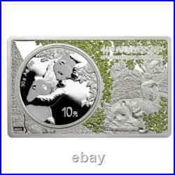 CHINESE PANDA 40th Anniversary Silver Set Coin 2 Oz + 30g Bar China 2023 CHINESE PANDA 40th Anniversary Silver Set Coin 2 Oz + 30g Bar China 2023