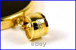 China 1/10 1/20 oz. 999 Gold Panda Coins in 14k Onyx Bezel Pendant Earrings Set