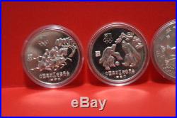 China 1980 Olympia Silver 4 Coin Set Yuan Moscow 20 und 30 Yuan #3163
