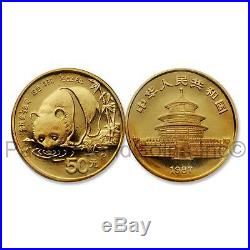 China 1987P Panda Gold Proof Coins 5pc set SKU#7497