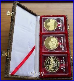 China 1990's the First Emperor of Qin Chinese brass medal set. China coin
