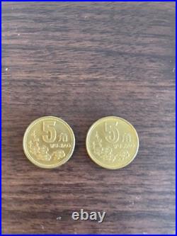 China 1991-92 Plum Blossom 5 Jiao Coin Set Unused in Box Collection