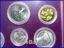 China 1992, Coins Mint Set with Original Case Box (1 Yuan, 1/5 Jaio, 1,2,5Fen)