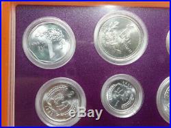 China 1992, Current Mint Set 6 coins with Original Case Box
