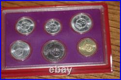 China 1992 Proof Set 6x Proof Coins in Plastic Case + Box, Scarce
