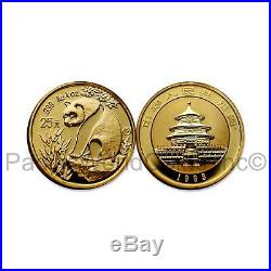 China 1993 Panda BiMetallic Gold Proof Coins 5pc set with COA and Box SKU#7490