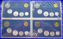 China 1997,1998,1999,2000 Official Mint Set of 6 Coins, BU