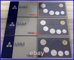China 1997-1999 Official 6 Coin Mint Set Bank of China Issued Fen to Yuan 3 Sets