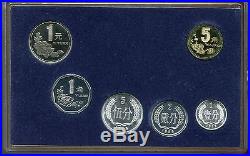 China 1998, Current Proof coins Set(6pieces) with Original Case Box+COA