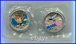 China 2001 Colored Silver Coin Set(two pieces) of Chinese Mythical Folktale(1st)