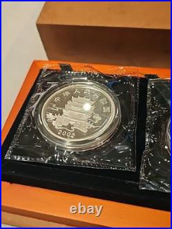 China 2002 Colored Silver 10 Yuan Coin Set (2 Pcs) Mythical Folktale, Bu-sealed
