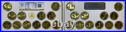 China 2003-2014 12pcs Brass 1 Yuan Coins Set 1st Round of Lunar Issue ALL BU 68