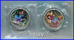 China 2003 Colored Silver Coin Set(two pieces) of Chinese Mythical Folktale(3rd)