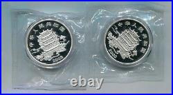 China 2003 Colored Silver Coin Set(two pieces) of Chinese Mythical Folktale(3rd)