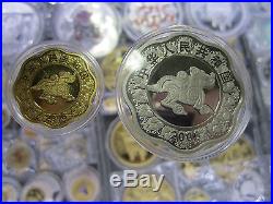 China 2006 Dog Blossom-shaped Gold and Silver Coins Set