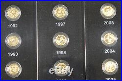 China 2007 Gold Panda 25th Anniversary 25 Coin Proof Set (1 Oz AGW) +BOX & COA