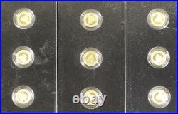 China 2007 Panda 25th Anniversary 25X 1/25 Oz Gold Coin Proof Set (1 Oz AGW)