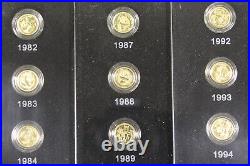 China 2007 Panda 25th Anniversary 25X 1/25 Oz Gold Coin Proof Set (1 Oz AGW)