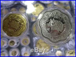 China 2007 Pig Blossom-shaped Gold and Silver Coins Set