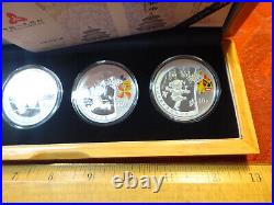 China 2008 Beijing Olympics Series I Silver Coin 4-pc Set With Box & COA