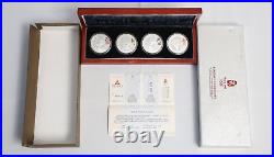 China 2008 Beijing Olympics Series I Silver Coin 4-pc Set With Box & Certificate