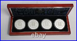 China 2008 Beijing Olympics Series I Silver Coin 4-pc Set With Box & Certificate