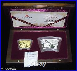 China 2009 Ox Fan-shaped Gold and Silver Coins Set