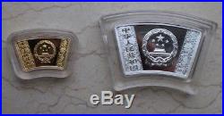 China 2013 Snake Fan-shaped Gold and Silver Coins Set