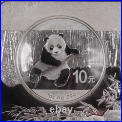 China 2014 500g Solid Silver Panda Bar / Medal & one 1oz Silver panda Coin Set
