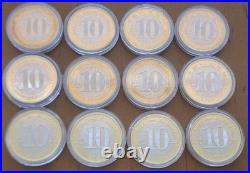 China 2015-2026 Zodiac 12 Coins Unc Full Set 10 Yuan Bimetal