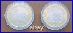 China 2015-2026 Zodiac 12 Coins Unc Full Set 10 Yuan Bimetal