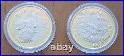 China 2015-2026 Zodiac 12 Coins Unc Full Set 10 Yuan Bimetal
