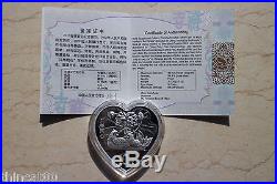 China 2015 One Set of 4 Pcs of 1oz Silver Coins Chinese Auspicious Culture
